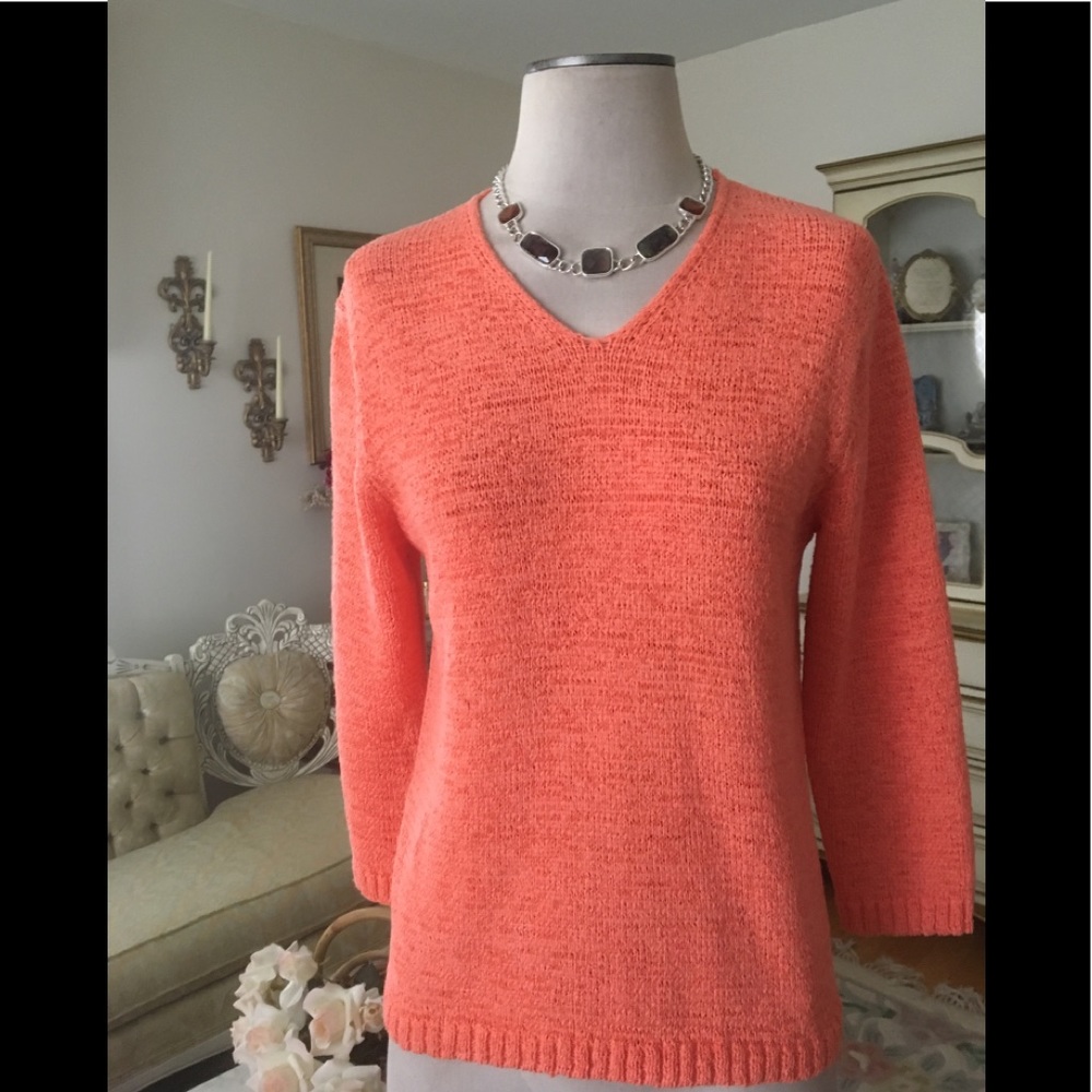 Preswick & Moore NWOT coral top size L B:745-6